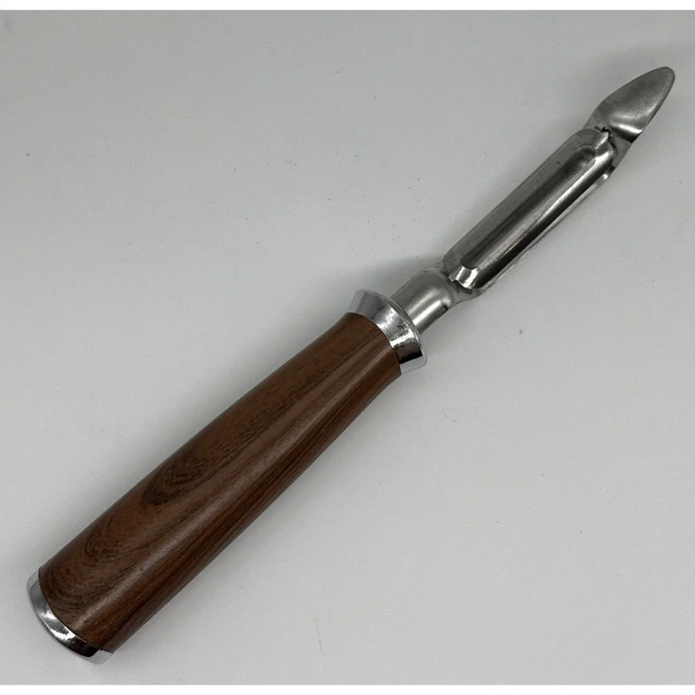 Farberware Potato Peeler Faux Wood Grain Handle Stainless Steel Vegetable 9